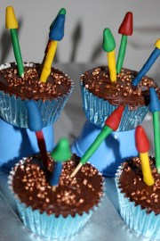 Bonfire Night - Rocket Cupcakes